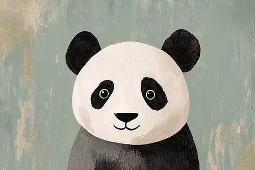 Schilderij van een schattige panda
