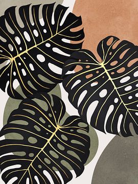 Watercolor tropical leaves 6 by Vitor Costa