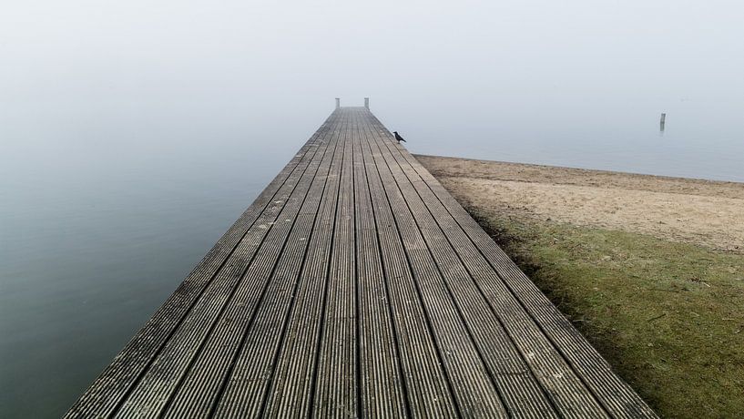 Steg im Nebel 3 von Timo Bergenhenegouwen