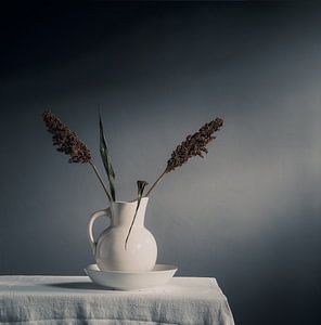 Sorghum (Blume/Getreide) in antiker Vase