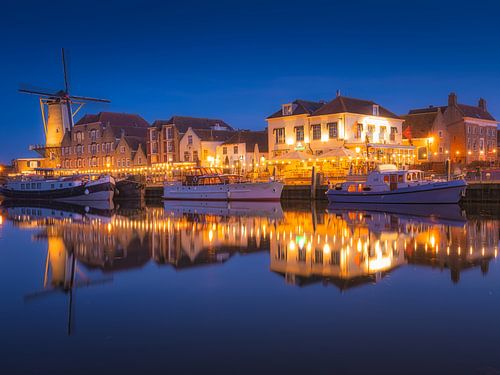 Willemstad bei Nacht, Willemstad, Noord-Brabant, Niederlande von Bas Meelker