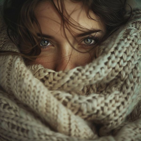 Winter views woman by Poster Art Shop