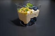 Doppelrahm-Frischkäse-Dessert mit frischen Heidelbeeren in Gläsern angerichtet von Babetts Bildergalerie Miniaturansicht