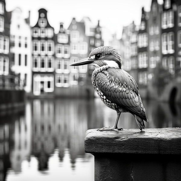 Kingfisher in Amsterdam by PixelMint.