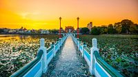 Brücke über den Lotus-Teich (Kaohsiung, Taiwan) von Michel van Rossum Miniaturansicht