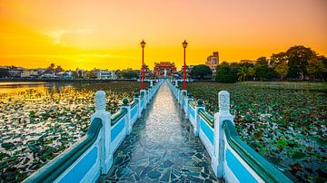 Pont sur l'étang aux lotus (Kaohsiung, Taiwan)