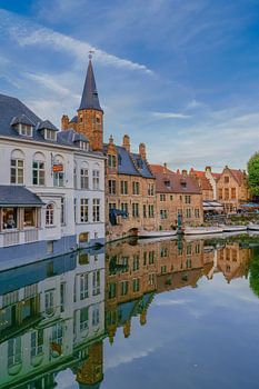 Weerspiegeling in Dijver, Brugge