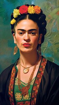 Frida - Portrait by Wonderful Art