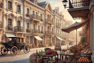 Golden Boulevard - elegante Stadtszene im Stil der Belle Époque von Kleurenrijk