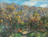Landschaft mit Mimosas, Pierre-Auguste Renoir von Meesterlijcke Meesters Miniaturansicht