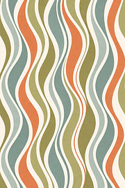 Retro Golfpatroon in Groen en Terracotta von Dante S