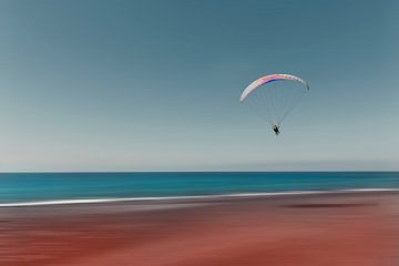 Paragliden boven het strand van Dirk Wüstenhagen