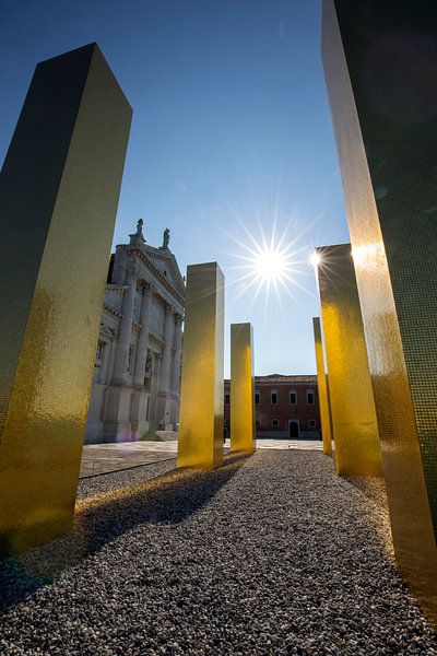 Gegenlicht auf St. Giorgio Venedig van Andreas Müller