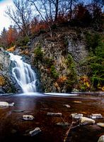 The water falls in autumn