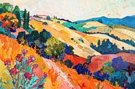 Landschap Monet Stijl | Schilderij Uitzicht van ARTEO Schilderijen thumbnail