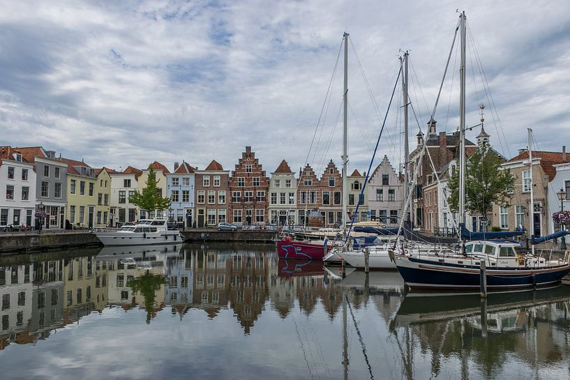Picturesque harbour in the centre of Goes by Patrick Verhoef