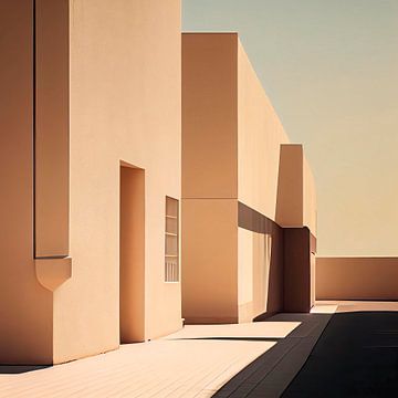 Verlassene stilistische Straße im Sommer von Maarten Knops