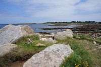 Uitzicht langs de kust van Bretagne