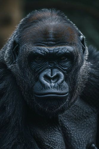 Le regard intense d'un gorille majestueux