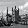 Zuiderhavenpoort of Zierikzee in black and white by W J Kok