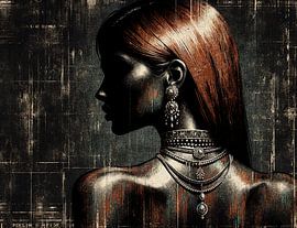 Urban Grunge Rouge foncé sur Peintures accrocheuses