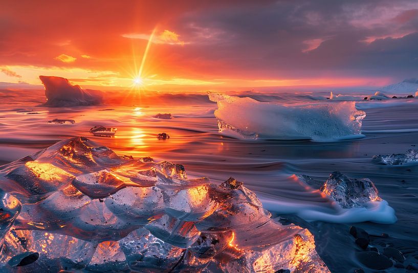 Kustpracht in het laatste licht van fernlichtsicht