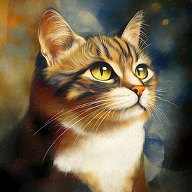 Mystérieux regard de chat sur Jutta Maria Pusl