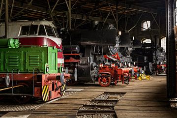 Locomotief loods Spoorwegmuseum Schwarzenberg van Rob Boon