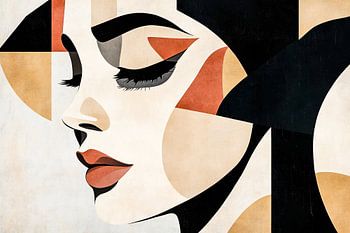 Geometric abstract female portrait