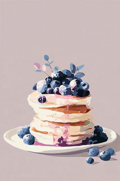 Crêpes aux myrtilles pour le petit-déjeuner n°4 par Studio BB