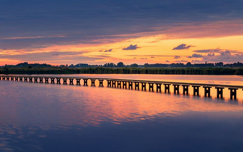 Zonsondergang 't Roegwold van Marga Vroom
