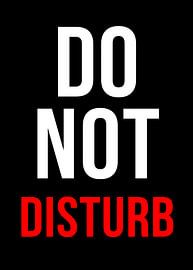 Do Not Disturb (Black and Red) by Art Kingdom