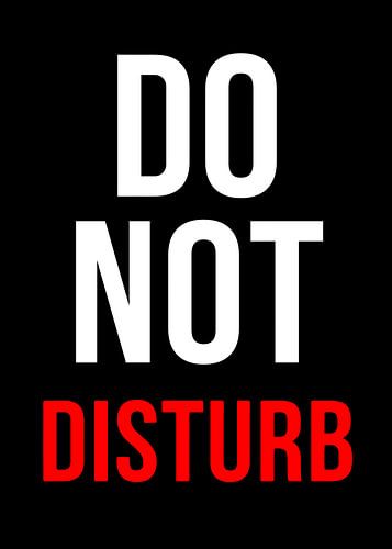 Niet storen (zwart en rood)