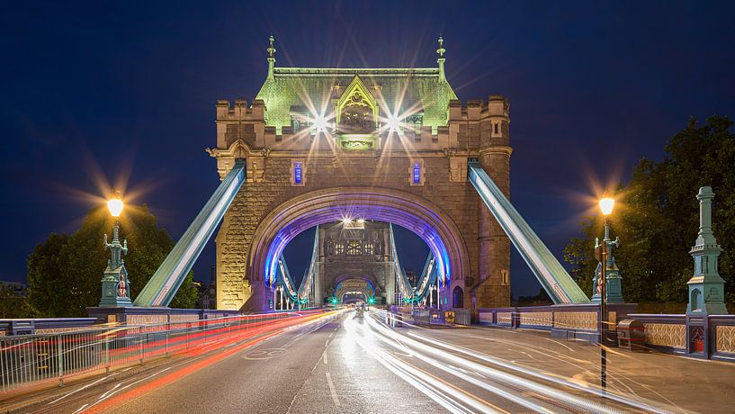London Tower Bridge during rush hour by Henk Meijer Photography