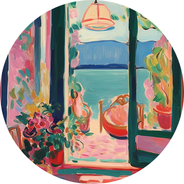 Matisse inspireert open raam fauvist van Niklas Maximilian