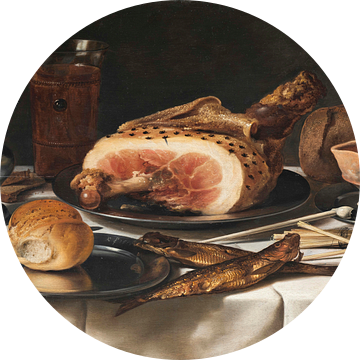 Stilleven met ham, Pieter Claesz.