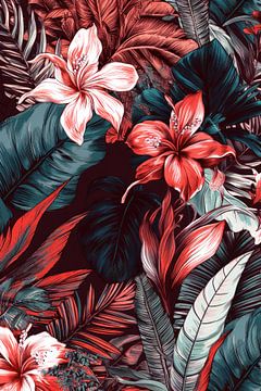 Tropisch botanisch patroon 31 #natuur van JBJart Justyna Jaszke
