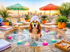Spaniel im Wellness-Pool von ArtMomente