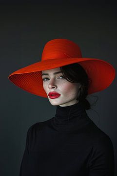 vrouw met hoed van Egon Zitter