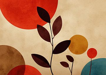 Playful Leaves with Bold Colors van ARTEO Schilderijen