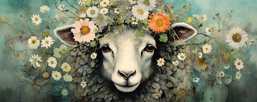 Painting Sheep Flowers