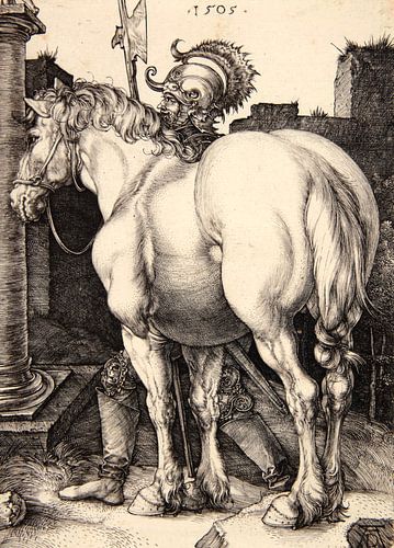 Albrecht Dürer – Le grand cheval | Gravure de la Renaissance représentant un cheval
