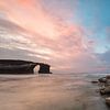 Sunset Playa de Catedrales Ribadeo Espagne sur Peter Haastrecht, van