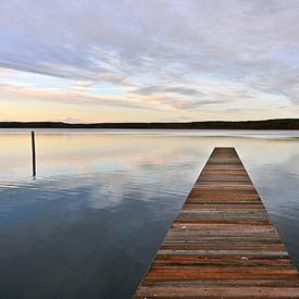 Bathing jetty at Lake Storkow by Silva Wischeropp