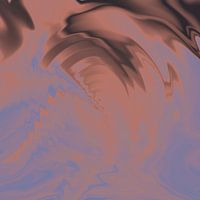 Ondulations sur l'eau. Abstrait contemporain moderne en rose terra et bleu I