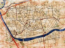 Karte von Vaulx-en-Velin im stil 'Serene Summer'