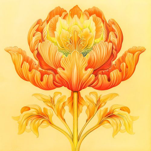 Artistieke Bloemen Muurkunst