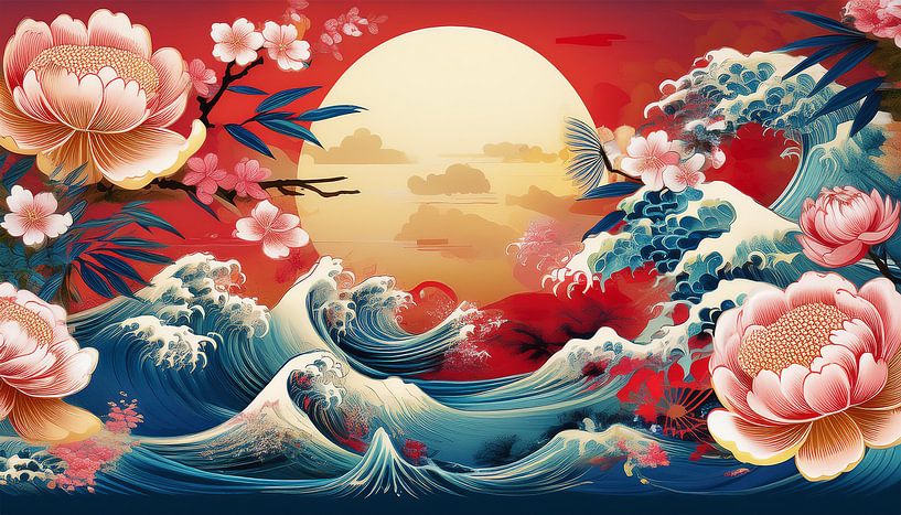 Japan Landschaft in Kunst von Mustafa Kurnaz