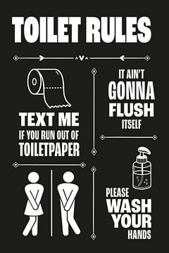 Humour for your Home: Funny Toilet Poster in Style by Marian Nieuwenhuis