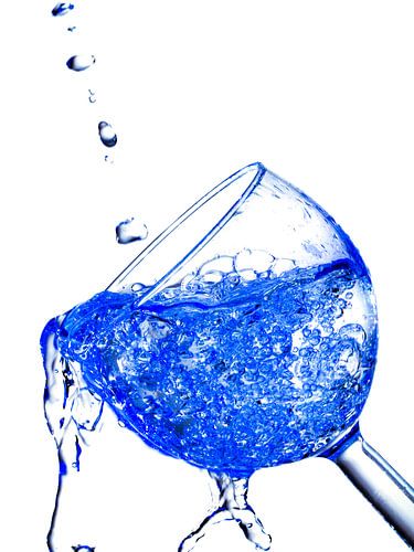Wijnglas blauw